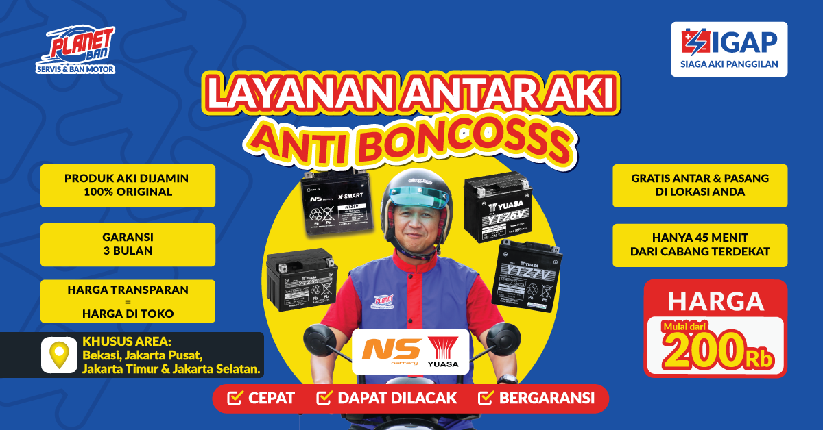 Mau Ganti Aki Motor Tapi Mager? Pakai SIGAP Aja!