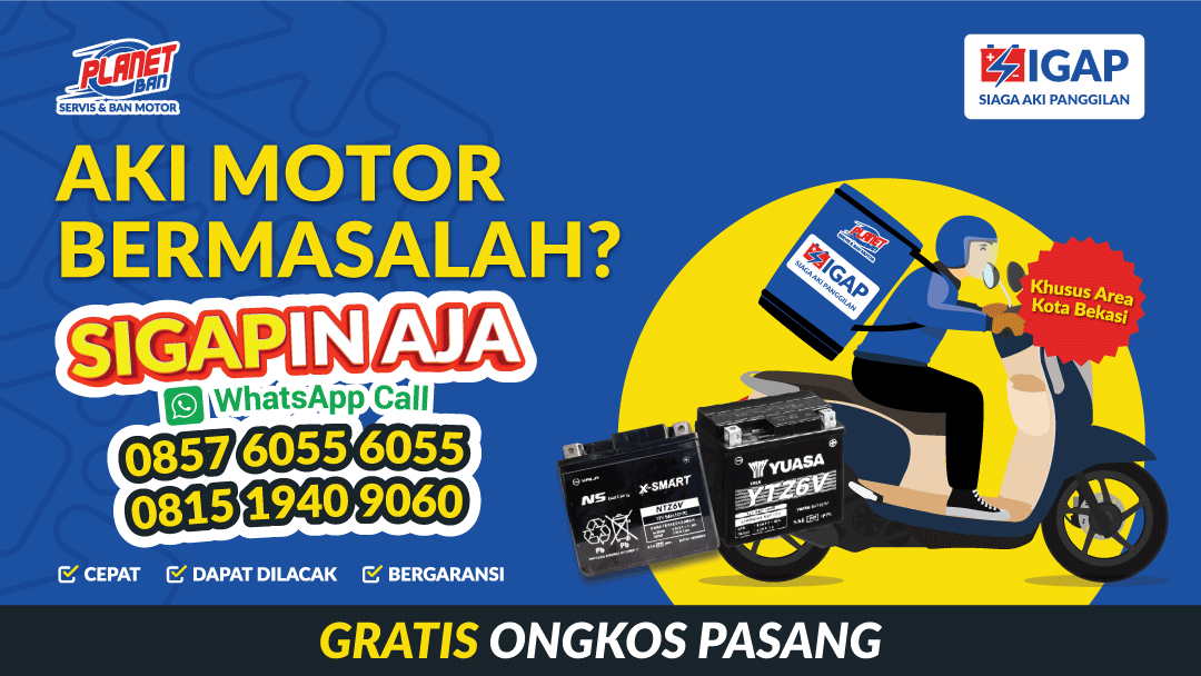 Layanan SIGAP dari Planet Ban: Solusi Cepat Saat Aki Motor Bermasalah