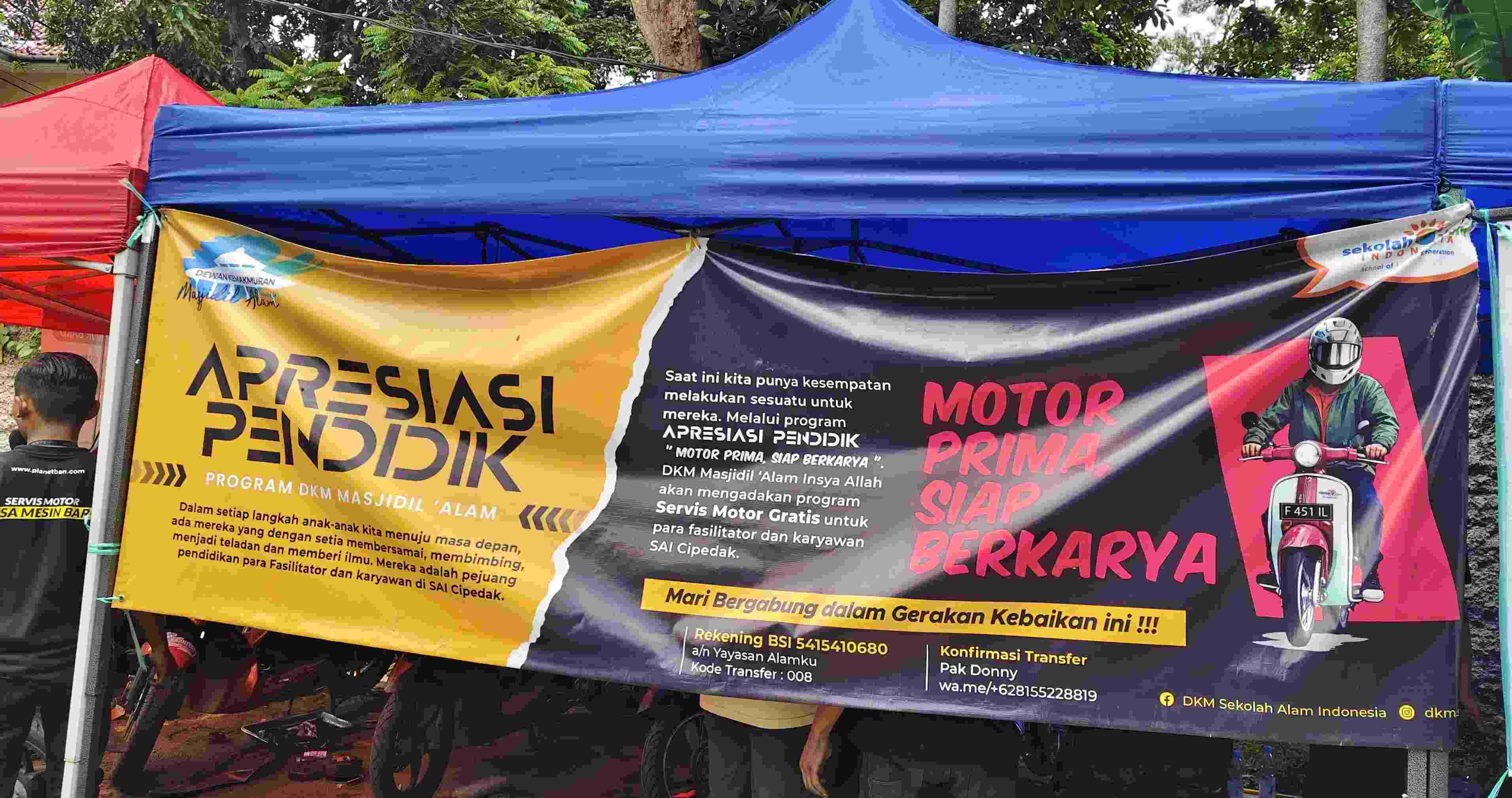 Hari Guru Nasional 2024: Planet Ban Fasilitasi Servis Motor Gratis dari DKM Sekolah Alam Indonesia ke Tenaga Pendidiknya