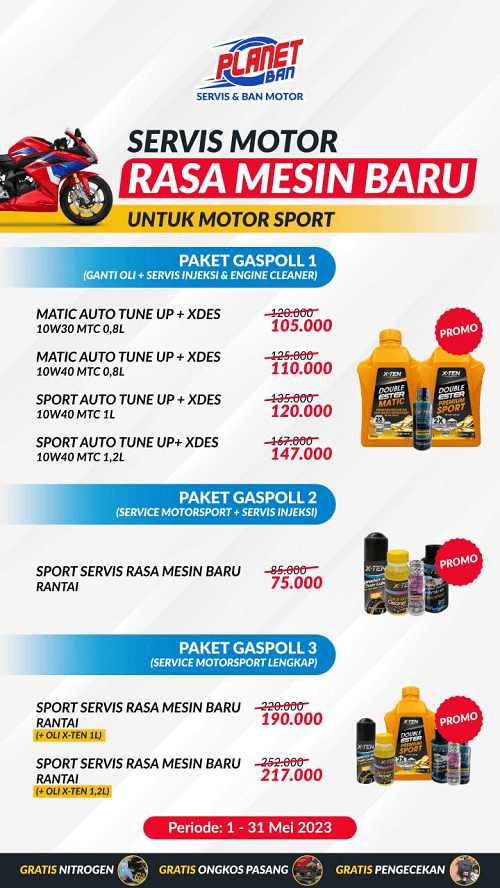 Servis Motor Sport Rasa Mesin Baru