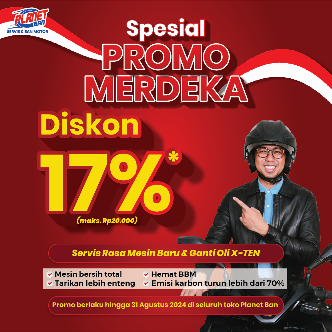 Spesial Promo Merdeka Diskon 17% di Planet Ban