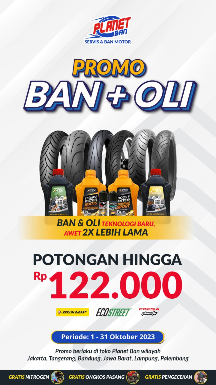 Beli Oli dan Ban, Diskon Sampai dengan Rp 122 Ribu