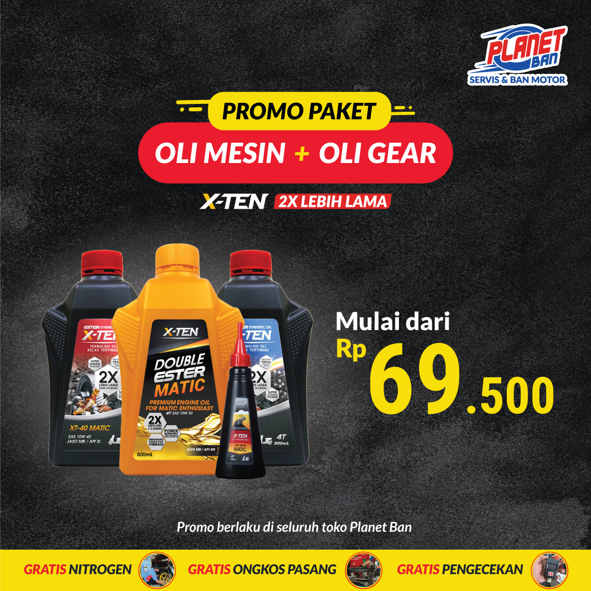 PAKET OLI MESIN + OLI GEAR