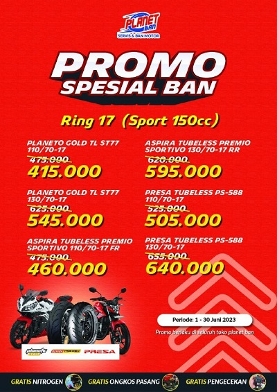 Promo Ban Ring 17 Ban Motor Sport