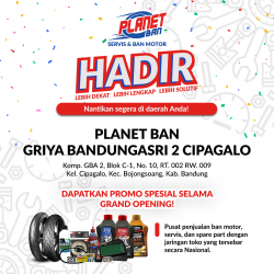 Promo Grand Opening Planet Ban Griya Bandungsari 2 Cipagalo