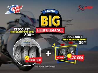 Big Performance: Discount Michelin Sport Bike Tire and 2pcs X-Ten Premium Sport