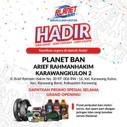 Promo Grand Opening Planet Ban Arief Rahman Hakim Karawang Kulon 2