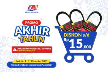 Promo Akhir Tahun! Dapatkan Potongan Harga V-Belt