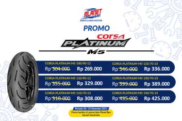 Promo Ban Motor Corsa Platinum M5 Khusus Honda All New Scoopy dan Yamaha N-MAX