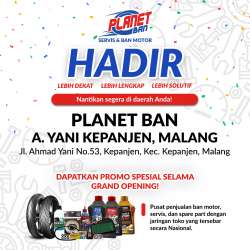 Promo Grand Opening Planet Ban A. Yani Kepanjen Malang