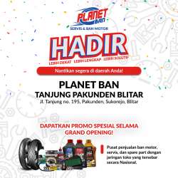 Promo Grand Opening Planet Ban Tanjung Pakunden Blitar