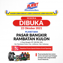 PROMO GRAND OPENING PLANET BAN PASAR BANGKIR RAMBATAN KULON