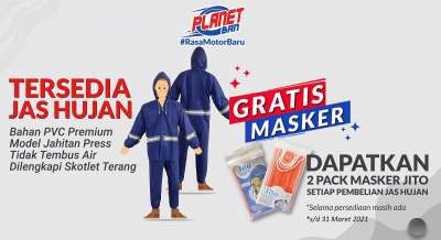 Beli Jas Hujan, Gratis Masker di Planet Ban!