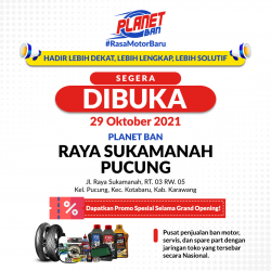 PROMO GRAND OPENING PLANET BAN RAYA SUKAMANAH PUCUNG