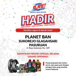 Promo Grand Opening Planet Ban Sukorejo Glagahsari Pasuruan